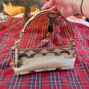 Gold and Brown Vintage Coach Bag